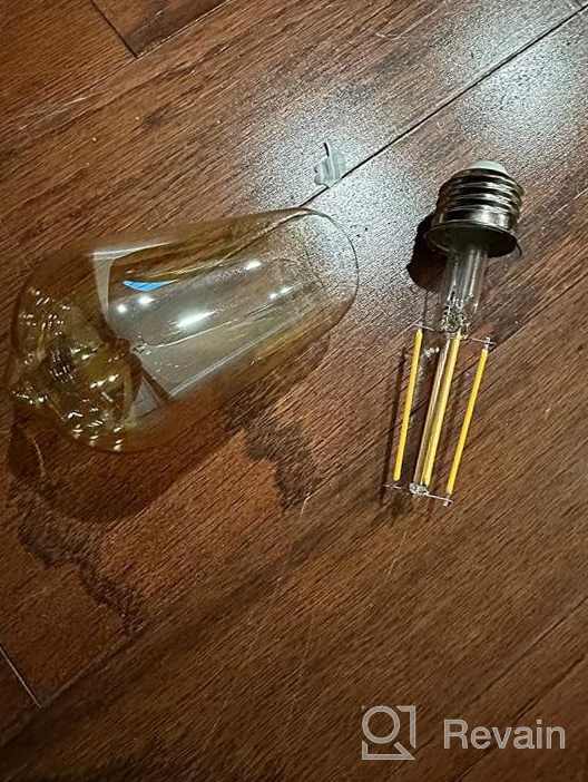 img 1 attached to 6 Pack ST58 Antique LED Edison Bulbs 60W Equivalent, 2700K Warm White, 95+ CRI Non-Dimmable E26 Medium Base Vintage LED Filament Light Bulbs review by Non Dollarz