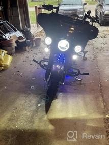 img 5 attached to Harley Davidson Compatible Motorcycle Headlight - 7 Inch LED With Halo DRL, Fits Touring Road King, Ultra Classic, Electra, Street Glide, Tri CVO, Heritage Softail, Fatboy, And Slim Deluxe