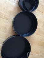 img 1 attached to MEIQIHOME 4-Piece Springform Cake Pan Set - Nonstick And Leakproof Bakeware For Perfect Cheesecake Every Time! review by Prince Aguirre