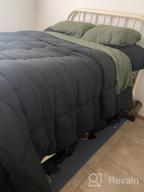 img 1 attached to Ultimate Luxury And Comfort: COHOME Queen Down Alternative Comforter In Reversible Dark Grey - Machine Washable And All-Season Quilted Duvet Insert With Corner Tabs review by Justin Sharp