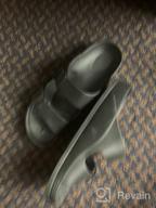 картинка 1 прикреплена к отзыву Adjustable And Comfortable: LUFFYMOMO Women'S Slip-On Double Buckle Sandals With Eva Footbed от James Yarbrough