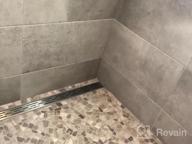 img 1 attached to Neodrain 24" Rectangular Linear Shower Drain W/ Brick Pattern Grate, Brushed 304 Stainless Steel Bathroom Floor Drain, Adjustable Leveling Feet Included review by Brian Campbell