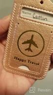 img 1 attached to Rose Gold Leather Luggage Tags 2 Pack - Cruise ID Labels With Privacy Cover For Women, Men, Kids review by Jose Isaacs