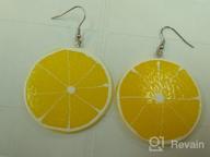 img 1 attached to 🍋 SEIRAA Lemon Drop Earrings: Fruit Lover Gift, Acrylic Summer Jewelry for Women & Girls - Lemon Jewelry, Fashion Accessories review by Mary Scott