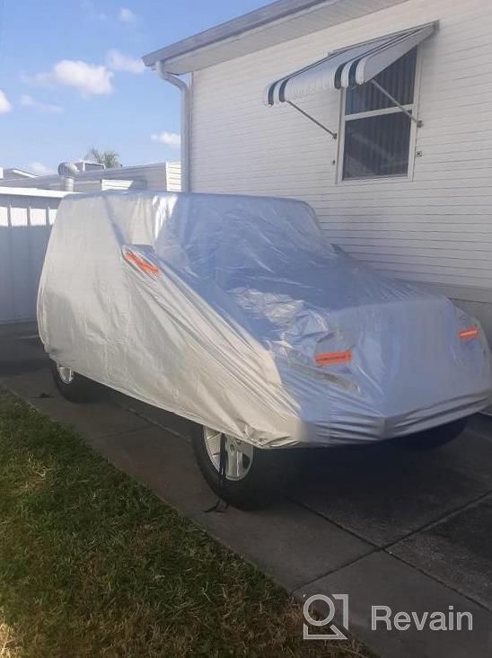 img 1 attached to Protect Your Pickup Year-Round With Heavy-Duty Waterproof Car Cover - Universal Fit (Length Up To 210 Inch) review by Tingate Skrbec