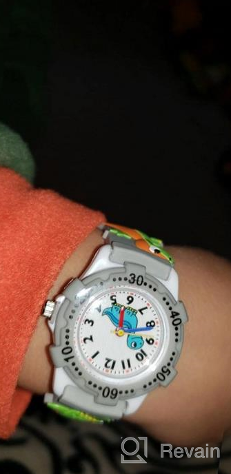 img 1 attached to Jewtme Cute Toddler Children Kids Watches Ages 3-8 - Analog Time Teacher 3D Silicone Band Cartoon Watch for Little Girls Boys review by Michael Ghosh