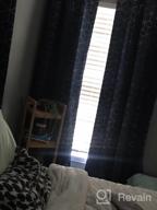 картинка 1 прикреплена к отзыву Transform Your Living Room With Deconovo'S Elegant Blackout Curtains - Set Of 2, 84 Inches Long, With Stunning Silver Diamond Foil Print And Light Blocking Technology (Black, 52 X 84 Inch, 2 Panels) от Jason Elliss