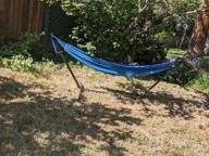 img 1 attached to 9-Foot Vivere Steel Hammock Stand With Oil Rubbed Bronze Finish - Space-Saving And Brown Color review by Jerry Moody