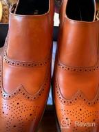 img 1 attached to 💼 Premium Quality FRASOICUS Wingtip Leather Shoes for Men - Size 10 review by Tom Schuster