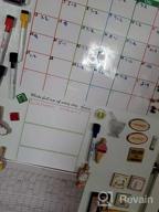 img 1 attached to Feela 4 Pack Dry Erase Magnetic White Board Calendar Kit 2022: Monthly & Weekly Planner For Wall/Refrigerator. Includes 8 Magnetic Erase Markers, 1 Eraser, And 10 Stickers For Schedule review by Deana Schiernbeck