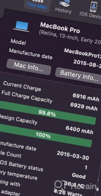 img 1 attached to Upgrade To High-Performance NinjaBatt Battery For Apple MacBook Pro Retina 13” A1493 [Early 2015, Mid 2014, Late 2013] - 75Wh/11.42V review by Jimmy Garcia