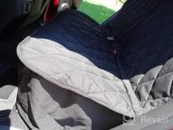 img 1 attached to Premium Black Extra Large Dog Seat Cover For Full Size Trucks And Large SUVs - 4Knines Without Hammock And Middle Seat Belt Capable - USA Company review by Brandon Henry