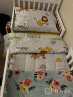 img 1 attached to Adorable Flysheep 4 Piece Beige Toddler Bedding Set With Happy Animal Prints - Soft And Comfortable Microfiber For Baby Boys And Girls review by Joe Martin