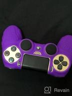 img 1 attached to Purple Anti-Slip Silicone Cover Case With Thumb Grips For Sony PS4 DualShock4, PS4 Slim And PS4 Pro Controllers - CHINFAI PS4 Controller Skin Protector For Improved Grip review by Billy Stull