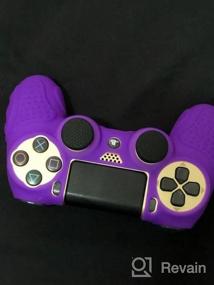 img 7 attached to Purple Anti-Slip Silicone Cover Case With Thumb Grips For Sony PS4 DualShock4, PS4 Slim And PS4 Pro Controllers - CHINFAI PS4 Controller Skin Protector For Improved Grip
