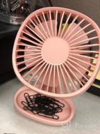 img 1 attached to Stay Cool With TekHome Mini Desk Fan: The Perfect Companion For Home And Office! review by Aaron Wood
