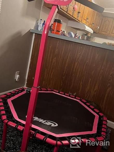 img 1 attached to Jump Into Fitness With The Newan 48" Trampoline: Adjustable Handle Bar And Silent Bungee Rebounder For Adults review by Chris Riley
