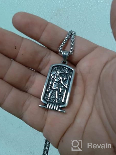 img 1 attached to Stainless Egyptian Necklace for 💪 Boys: GUNGNEER Jewelry, Inspired by Strength review by James Murphy