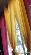 img 1 attached to MIUCO 2 Panels Grommet Textured Solid Sheer Curtains - 95 Inch Length For Windows (54 Inch Width X 95 Inch Height) In Beautiful Yellow review by Ron Mohammed