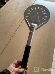 img 6 attached to LRUI Turner Pizza Peel With 8" Aluminum Pizza Paddle With Non-Slip Rubber-Covered Handle