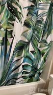img 1 attached to LIVILAN Tropical Shower Curtain, Green Shower Curtain, Plant Shower Curtain, Leaf Shower Curtain, Botanical Shower Curtain Set With 12 Hooks, 72X84 Inches, Jungle Bathroom Decor review by Mike Woolford