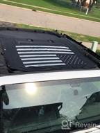 img 1 attached to Protect Your Jeep'S Interior With Voodonala Mesh Sun Shade Bikini Top - Fits 2007-2018 Jeep Wrangler JKU 4 Door With Flag Design review by Chris Doe