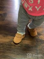img 1 attached to HONGTEYA Fleece Leather Toddler Boys' Moccasin Shoes review by Byron Patil
