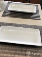 картинка 1 прикреплена к отзыву 4-Piece Black Porcelain Serving Platter Set - 10” Tray For Appetizers, Sushi, Desserts & More - Microwave And Dishwasher Safe! от Fernando Marshall