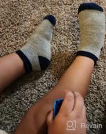 img 1 attached to EPEIUS Anti-Slip Baby Socks - Thick Cotton Ankle Socks with Grips for Toddler, Boys, Girls (6/12 Pack) review by Diane Diaz