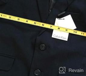 img 7 attached to 👔 Stylish Calvin Klein Boys' Bi-Stretch Blazer Suit Jacket: 2-Button Single Breasted, Buttoned Cuffs & Front Flap Pockets