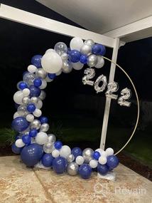 img 6 attached to MIAHART 135 Pcs Navy Blue Silver Balloon Garland Arch Kit 5 10 12 18 Inches Royal Blue Silver Confetti White Balloons For Birthday Graduation Party Decorations