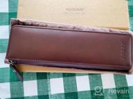 img 1 attached to Leather Pencil Case Pouch Fountain Pen Holder With Zipper For Men Women - Ancicraft (Coffee) review by Ronnie Sorensen