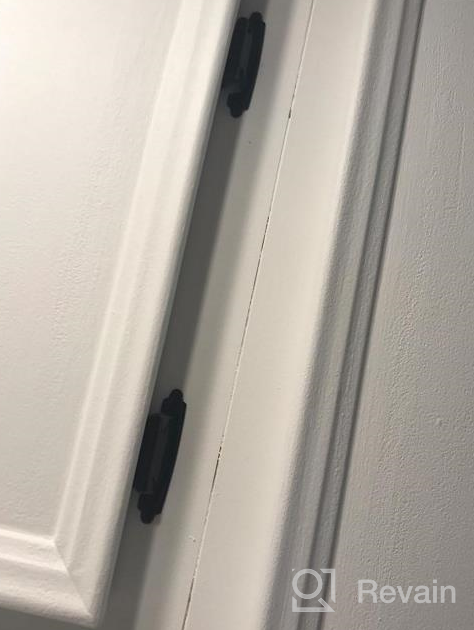 img 1 attached to 12 Pairs (24 Units) Of Self-Closing Black Cabinet Hinges With 1/2 Inch Overlay - Premium Face Mount Cupboard Hardware For Kitchen Cabinet Doors By Homdiy review by Austin Hampton