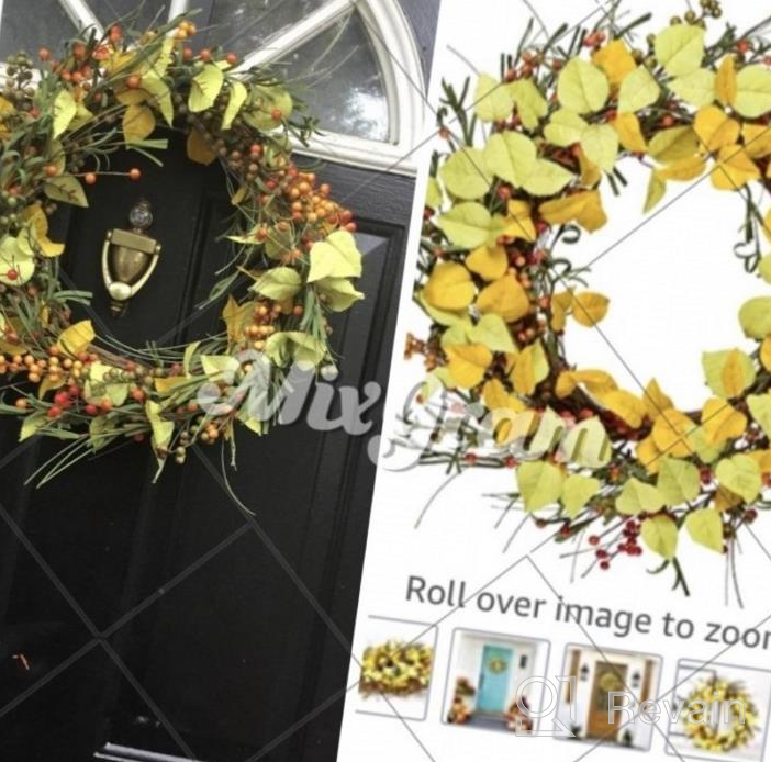 img 1 attached to Bring Warmth To Your Home This Fall With Lvydec'S 18-Inch Artificial Berry Wreath - Perfect For Thanksgiving Decoration! review by Stephen Russian