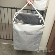 img 1 attached to FairyHaus Laundry Hampers 2 Packs, Freestanding Laundry Baskets With Handles, Collapsible Large Dirty Clothes Hampers For Laundry, Foldable Laundry Basket Laundry Hamper For Bedrooms Bathroom Grey 72L review by Jessica Ness