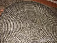 img 1 attached to U'Artlines 15 Inch Round Cotton Placemats Non Slip Heat Resistant Braided Table Mats For Fall, Dinner Parties, BBQs, Indoor And Ourdoor Use (6Pcs Placemats, Beige) review by Lamont Wilson