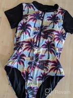 img 1 attached to Aleumdr Women'S Printed Swimsuit: Zip Front, Half/Long Sleeve - S-XXL review by Nick Walsh