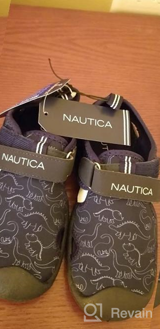 img 1 attached to Nautica Protective Closed Toe Sandal Solid Black 11 Boys' Shoes in Sandals review by Troy Kocur