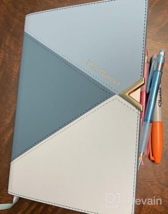 img 1 attached to 2023 CAGIE Planner: Light Blue Leather Agenda For Women With Weekly/Monthly Pages, Expense Tracker & Habit Tracker review by Patrick Brinson