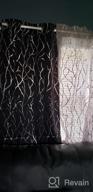 img 1 attached to Kotile Tree Curtains For Bedroom - Silver Foil Tree Branch Print Blackout Curtains Thermal Insulated Tree Window Curtains 63 Inch Length Grommet Black Curtains Tree Pattern, 52 X 63 Inches, 2 Panels review by Eddie Orrell