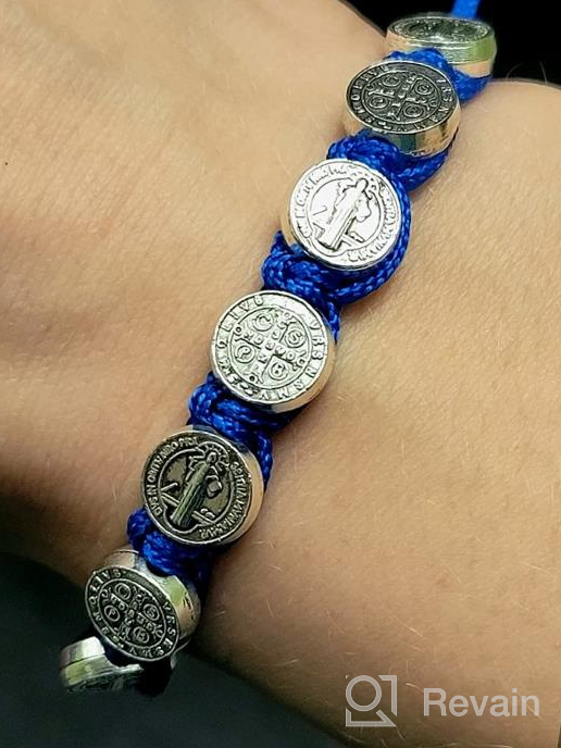 img 1 attached to 📿 Adjustable Bracelet for Boys - CB Saint Benedict Jewelry review by John Salleh