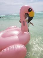 img 1 attached to Jasonwell Flamingo Pool Float: Giant Inflatable Raft With Fast Valves For Summer Beach And Swimming Fun. Perfect Pool Floatie Lounge For Adults And Kids, Ideal For Party Decorations And Toys. review by Derek Helvie