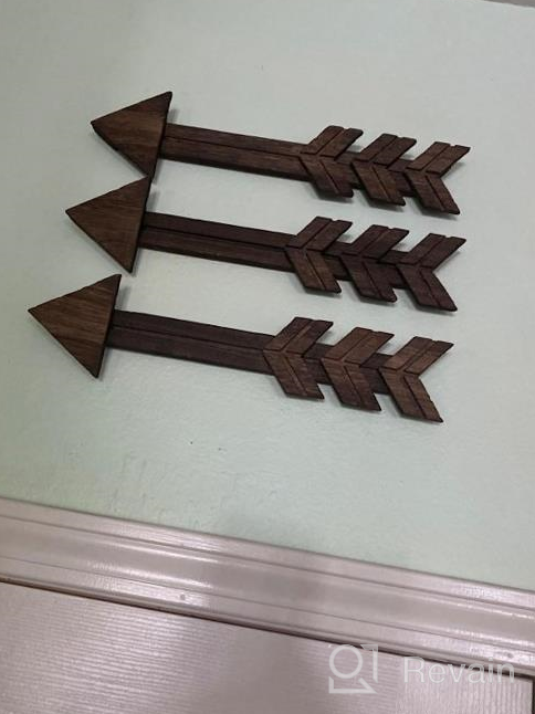 img 1 attached to Rustic Wood Arrow Wall Decor Set - Farmhouse Barnwood Decoration For Home Or Wedding - Brown, Medium - 15X4 Inches - Set Of 3 review by David Gonzalez