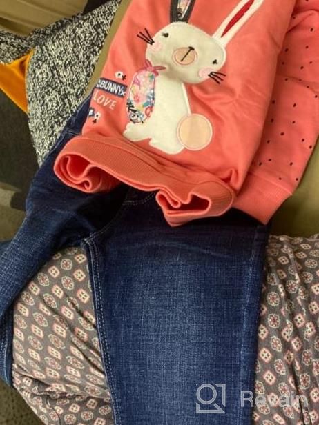 img 1 attached to 2Pcs 18M-7T Toddler Girls Cotton Top & Jeans Clothing Set - Peacolate review by Alexis Brown