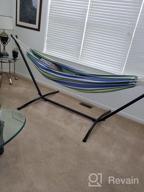img 1 attached to Enjoy Ultimate Comfort And Relaxation Anywhere With Kanchimi Portable Double Hammock With Stand - Heavy Duty, Max 450Lbs Load Capacity, Perfect For 2 Persons! review by Jared Barit