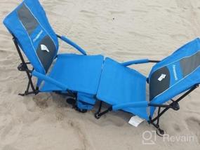 img 5 attached to STRONGBACK Низкая сила тяжести Кресло для отдыха на пляже Сверхмощное портативное сиденье для кемпинга со встроенной поясничной опорой для путешествий и использования на открытом воздухе