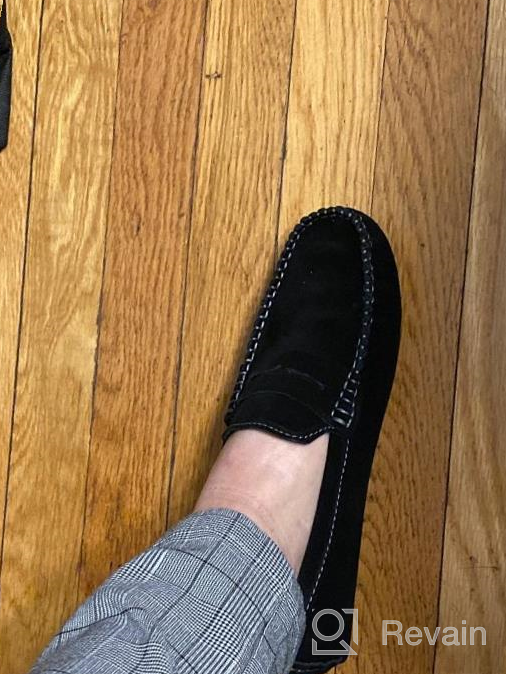 img 1 attached to Classic Leather Moccasins Zong 10.5 Men's Loafers by YiCeirnier: Stylish and Durable Shoes review by Andy Kucrud