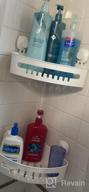 img 1 attached to White Suction Cup Corner Shower Caddy - Removable Bathroom Storage Organizer For Shower Or Kitchen - Wall Mounted Shower Shelf In Plastic By LUXEAR review by Cashout Harden