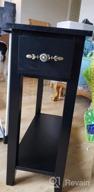img 1 attached to Black ChooChoo Narrow End Table With Storage, Small Living Room Side Table Nightstand For Bedroom review by David Norwood