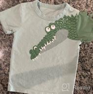 img 1 attached to JUNOAI Boys' Dinosaur Crewneck 🦕 T-Shirts - Top Quality Clothing for Toddlers review by David Weis